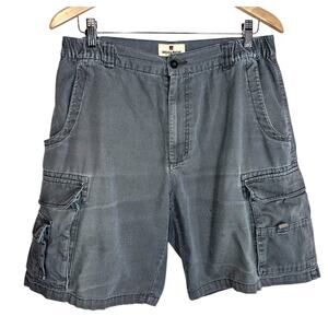 Woolrich Men's Gray Canvas Utility Cargo Shorts Large Pockets 100% Cotton 34